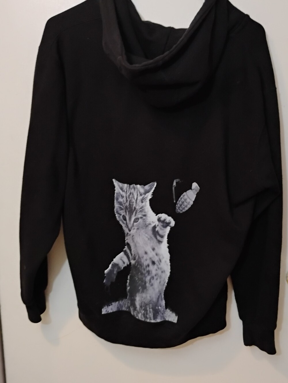 Arm The Animals Black Zip Hoodie with White Logo Patch - Picture 2 of 5